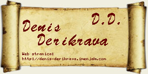 Denis Derikrava vizit kartica